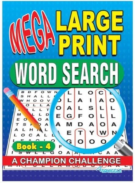 A4 Mega Large Print CrossWords / Word Search Puzzle Books/💥4 FOR £10 FREE P&P💥