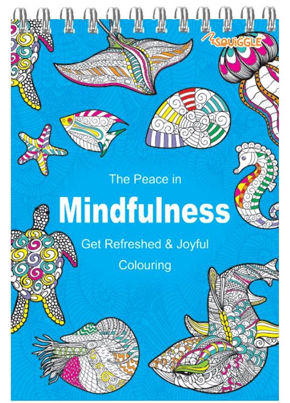 ADULT COLOURING BOOK Spiral Mindfulness Relaxing Anti-Stress RELAXATION BOOKS