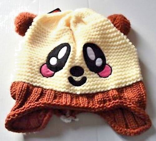 Boys/Girls Hand Knitted Hat Animal with Pom Pom Ears Soft Lined