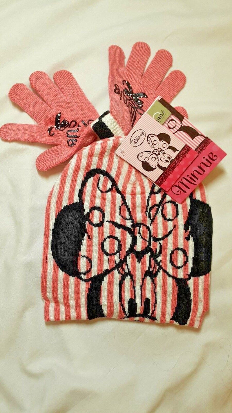 Character Minnie Mouse/Planes Hat & Gloves Sets Boys/Girls Kids Apx 6-10 years