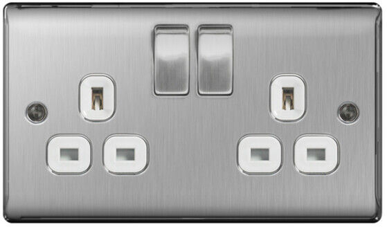 BG Nexus Brushed Steel Satin Chrome Light Switches  & Sockes Range