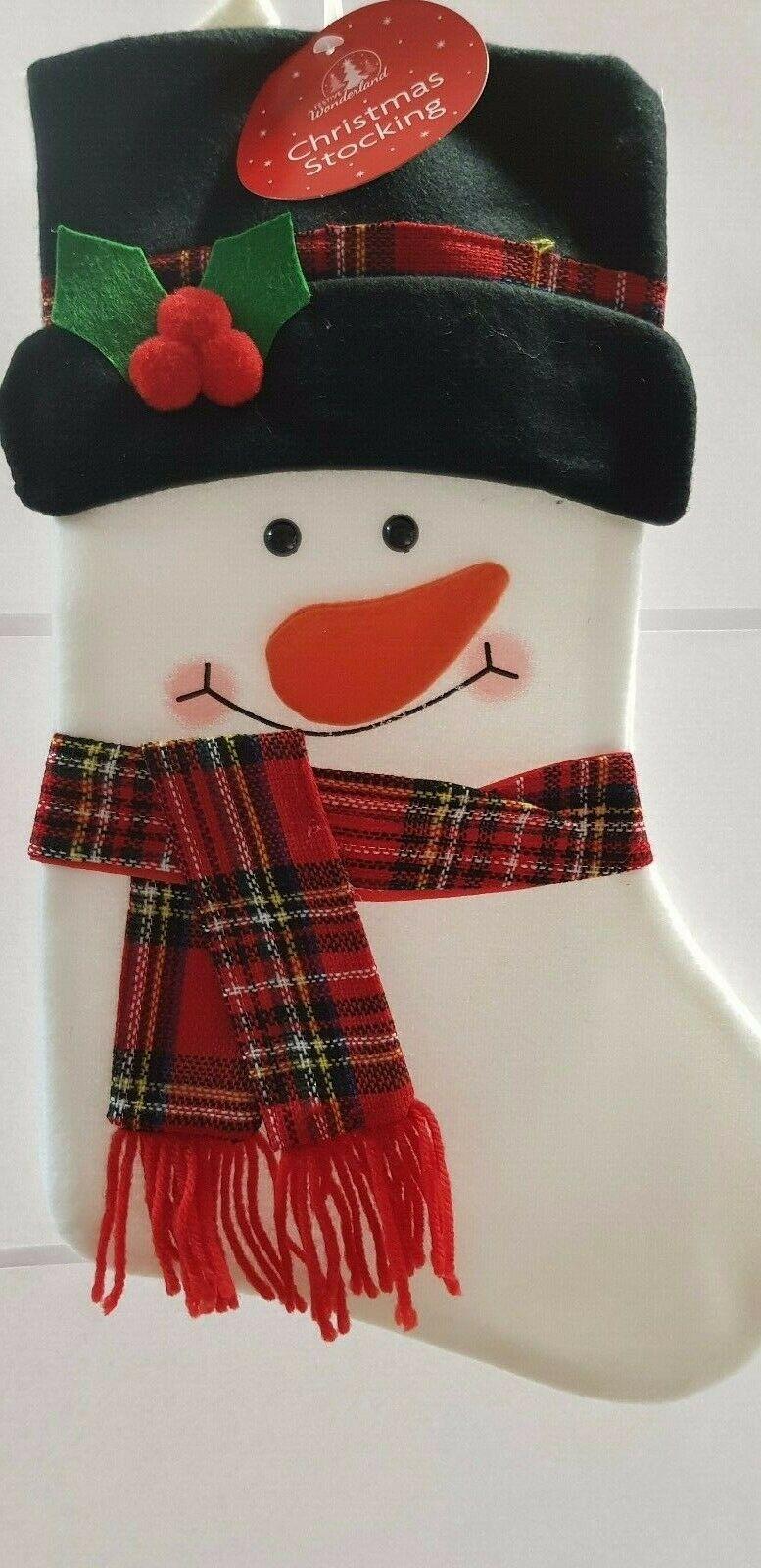 Christmas Stockings Kids Cute Snowman/Tartan/Plush/Santa/Pengiuns/ 10 Designs