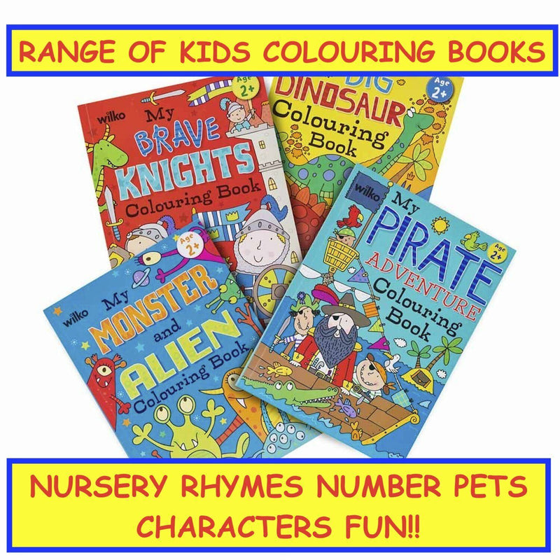 Childrens Kids Nursery Rhyme 123 ABC Pets Character Fun Activity Learning Books