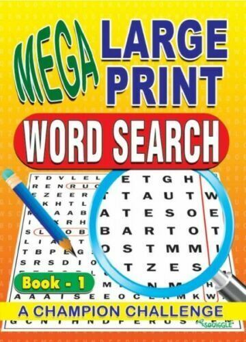 A4 Mega Large Print CrossWords / Word Search Puzzle Books/💥4 FOR £10 FREE P&P💥