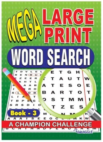 A4 Mega Large Print CrossWords / Word Search Puzzle Books/💥4 FOR £10 FREE P&P💥