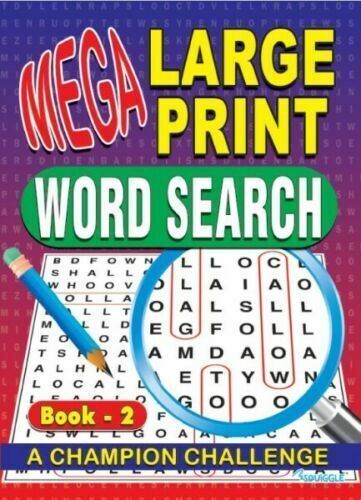 A4 Mega Large Print CrossWords / Word Search Puzzle Books/💥4 FOR £10 FREE P&P💥