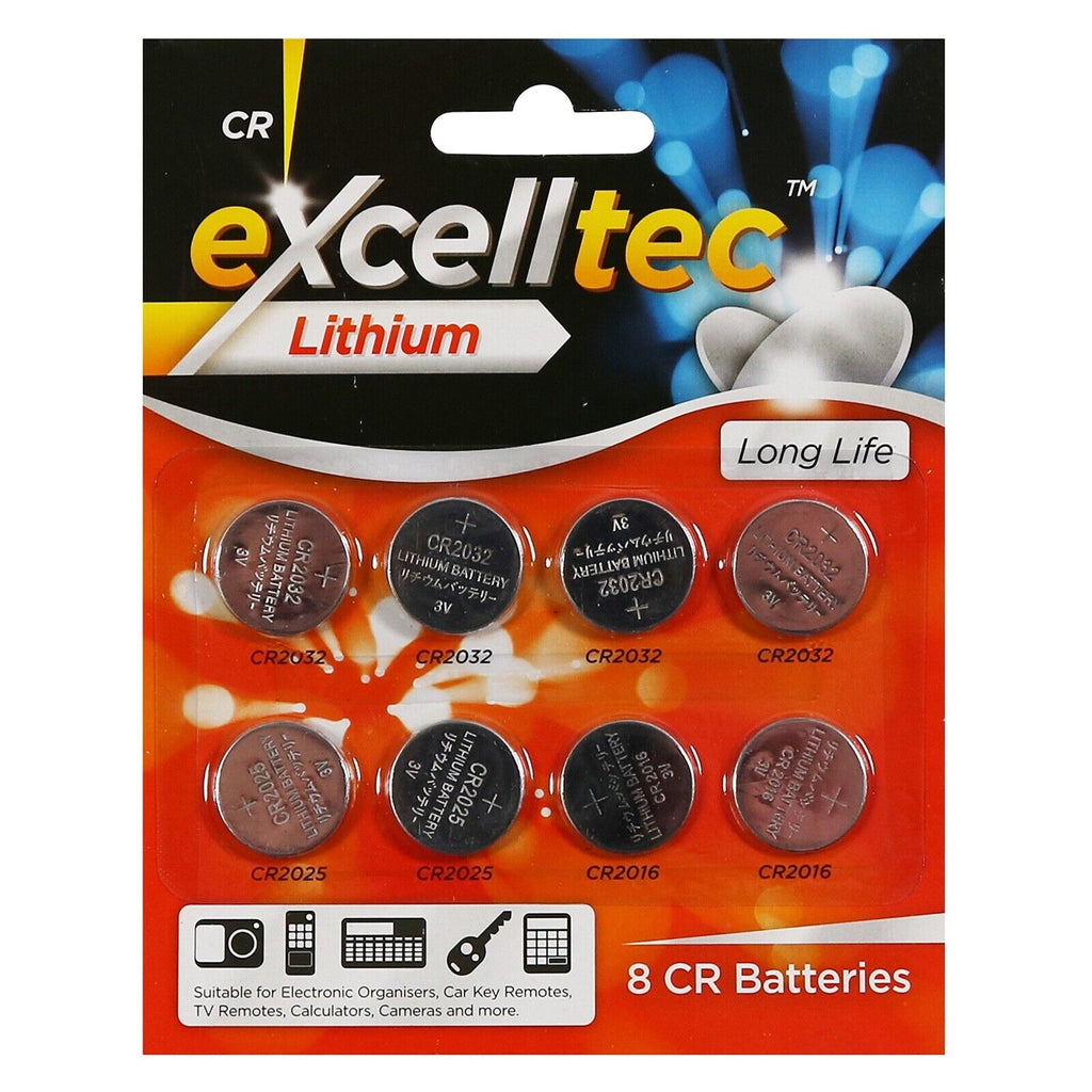 PILES boutons CR2032 3V LITHUIM - PAQUET x8