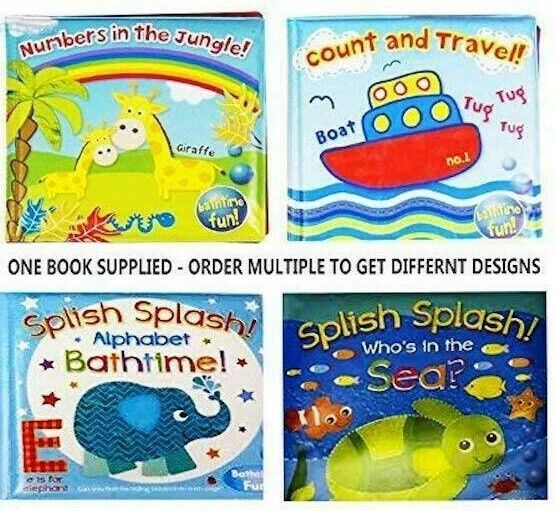 Baby Bath Book Waterproof PVC Padded Floating Educational Fun Bath Time Toy Gift