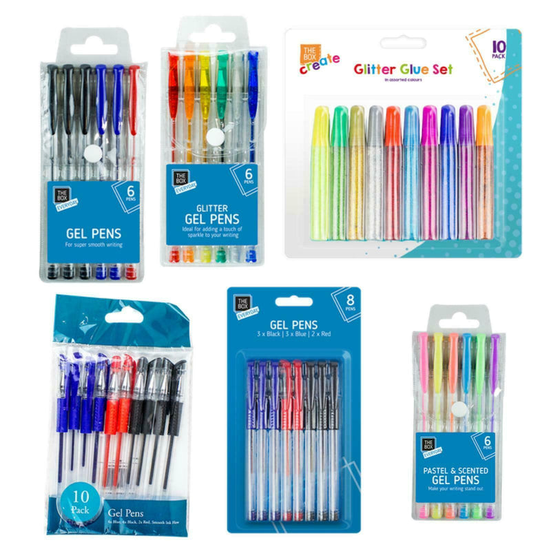 BRAND NEW PENS/GEL/GLITTER METALLIC COLOURED SCENTED PENS PACKS SET