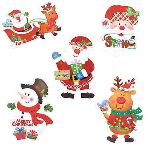 Christmas Decor Cute Design Glitter Board Hanging Decoration 10 Designs