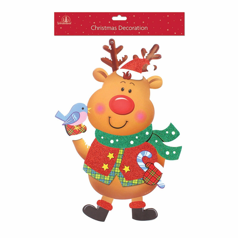 Christmas Decor Cute Design Glitter Board Hanging Decoration 10 Designs