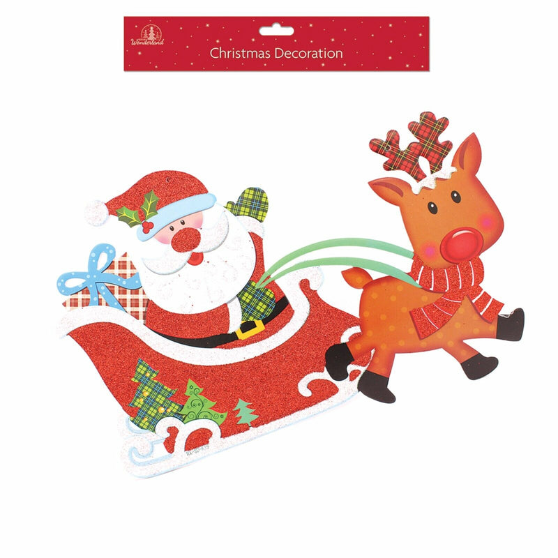 Christmas Decor Cute Design Glitter Board Hanging Decoration 10 Designs