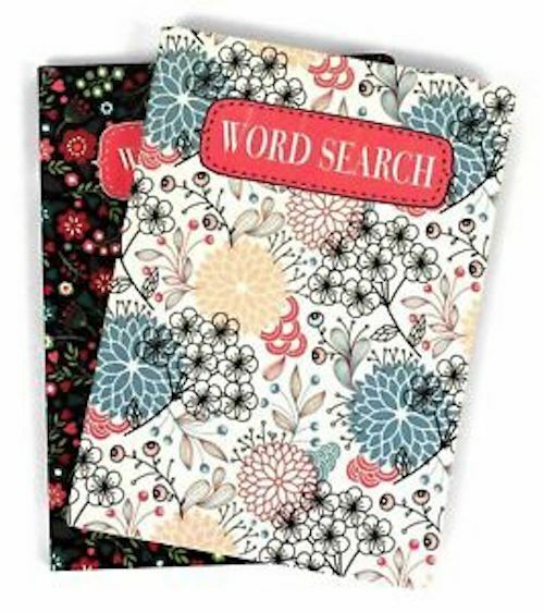 2 Word Search /2 Crossword books Small Books Bag Size Travel Holiday Size