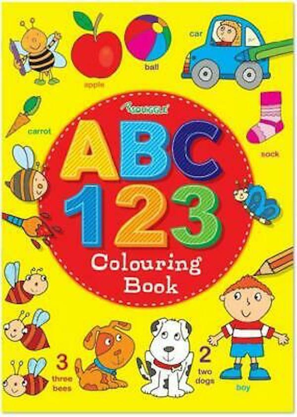 Children's Number 123 or Alphabetical ABC Colouring Activity Fun Learning Book