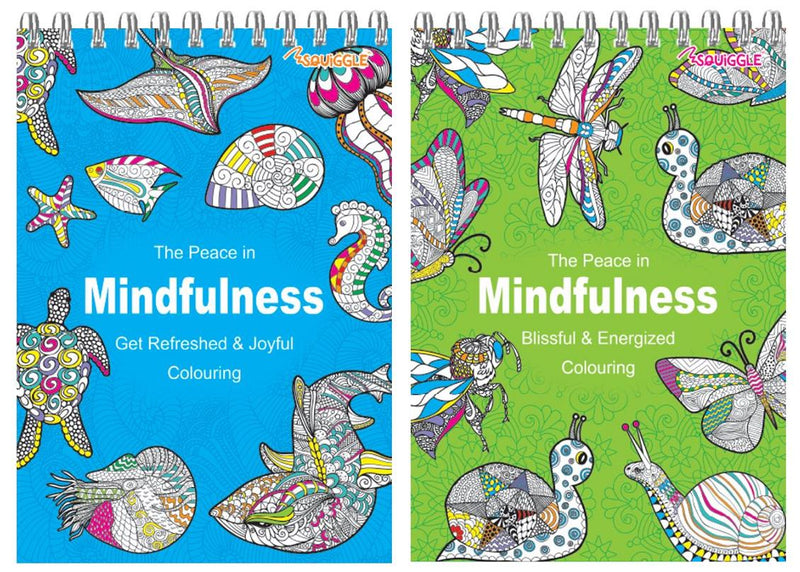 ADULT COLOURING BOOK Spiral Mindfulness Relaxing Anti-Stress RELAXATION BOOKS