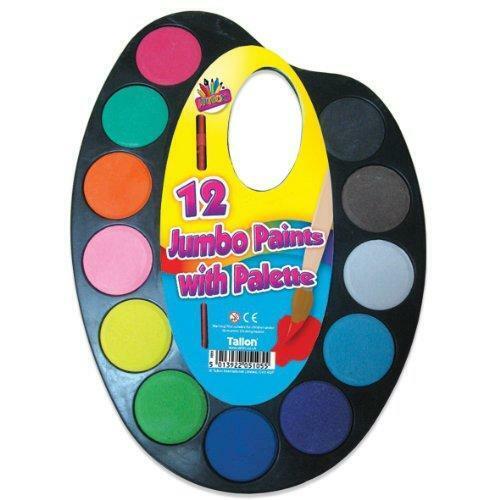 ART BOX Jumbo Paints on Palette Watercolour Paint Set, 5105