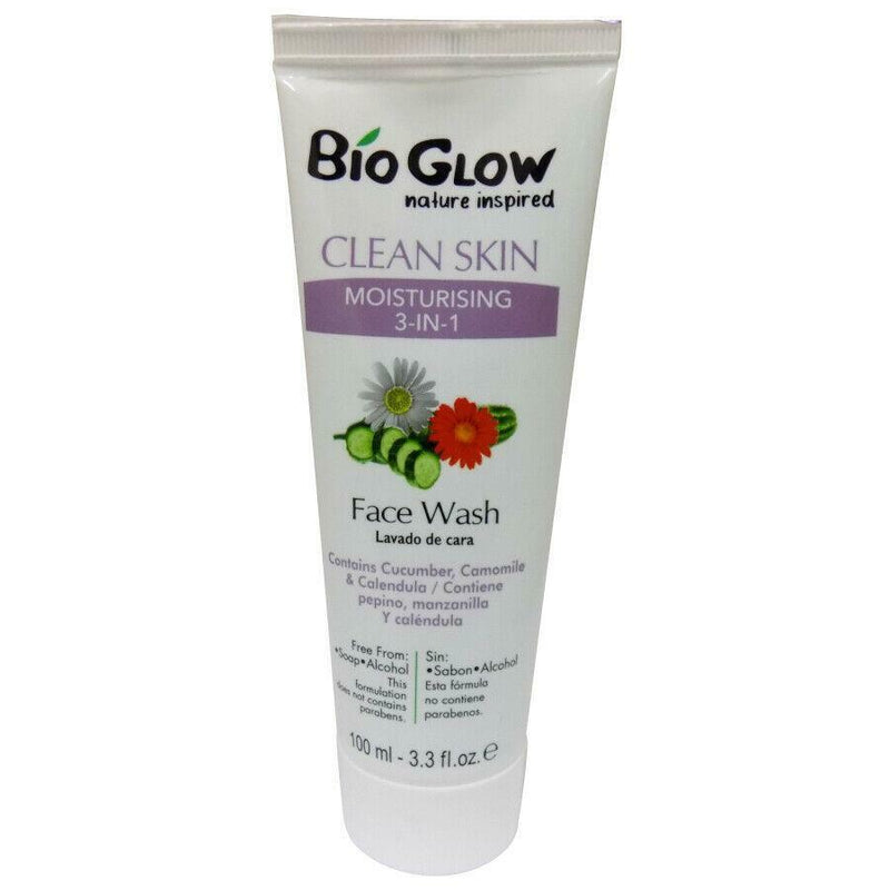 Bio Glow Clean Skin Moisturising 3-in-1  Face Wash/Peels/Masks VEGAN FREE