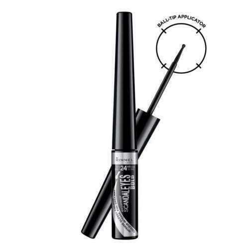 BRAND NEW RIMMEL SCANDALEYES BOLD 24HR BLACK WATERPROOF LIQUID EYELINER 2.5ml