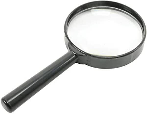 2 X MAGNIFYING GLASS APROX 6/10CM GLASS KEEP IT HANDY READING SMALL PRINT WORK