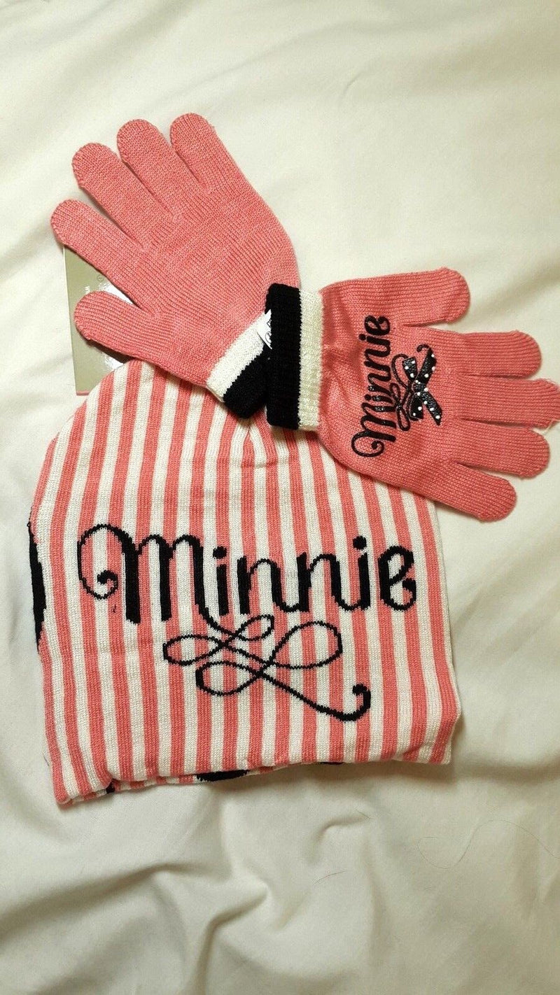 Character Minnie Mouse/Planes Hat & Gloves Sets Boys/Girls Kids Apx 6-10 years