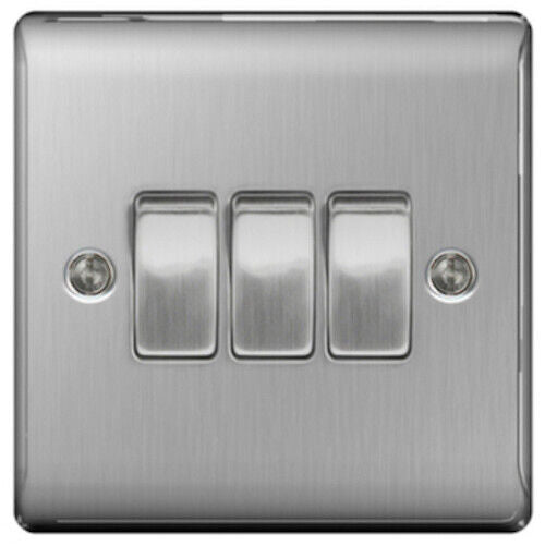 BG Nexus Brushed Steel Satin Chrome Light Switches  & Sockes Range