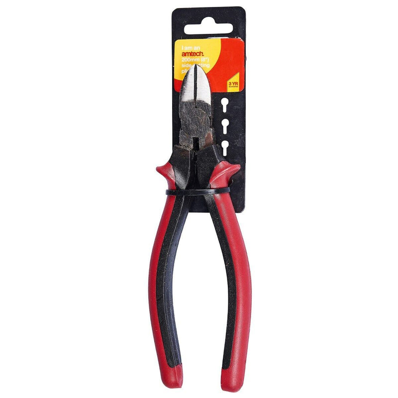 Amtech 200mm 8" Side Cutting Pliers Comfort grip handle