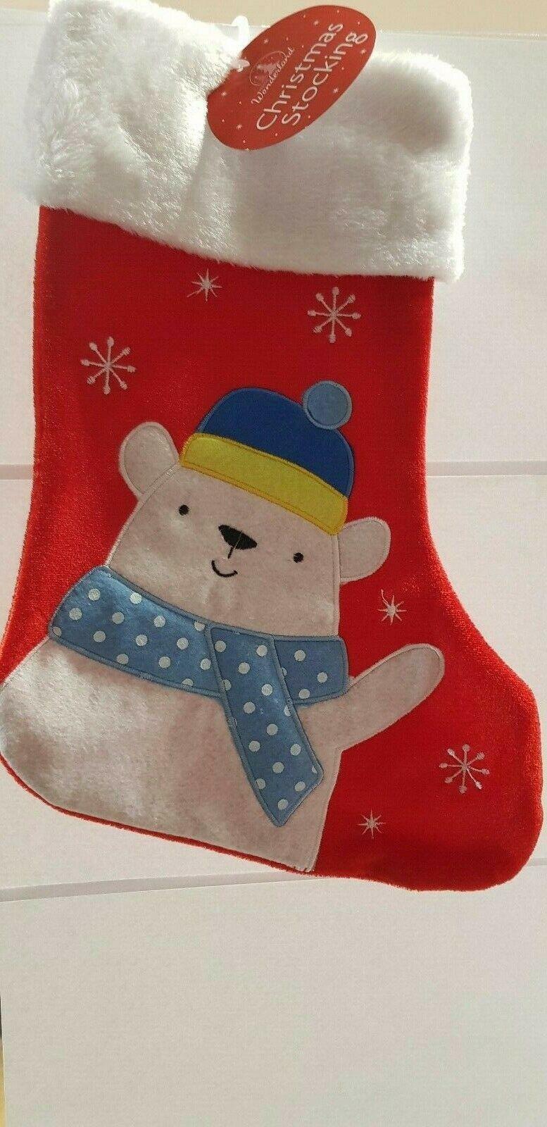 Christmas Stockings Kids Cute Snowman/Tartan/Plush/Santa/Pengiuns/ 10 Designs