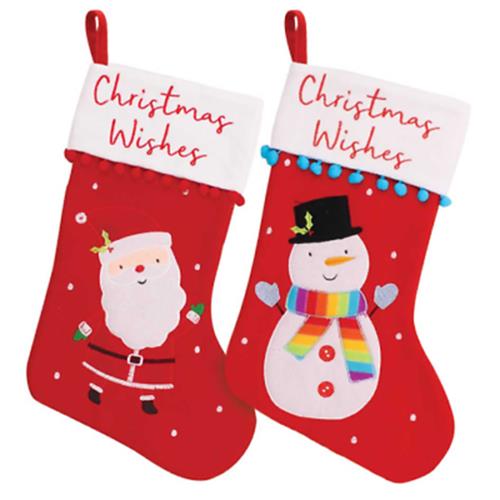 Christmas Stockings Kids Cute Snowman/Tartan/Plush/Santa/Pengiuns/ 10 Designs