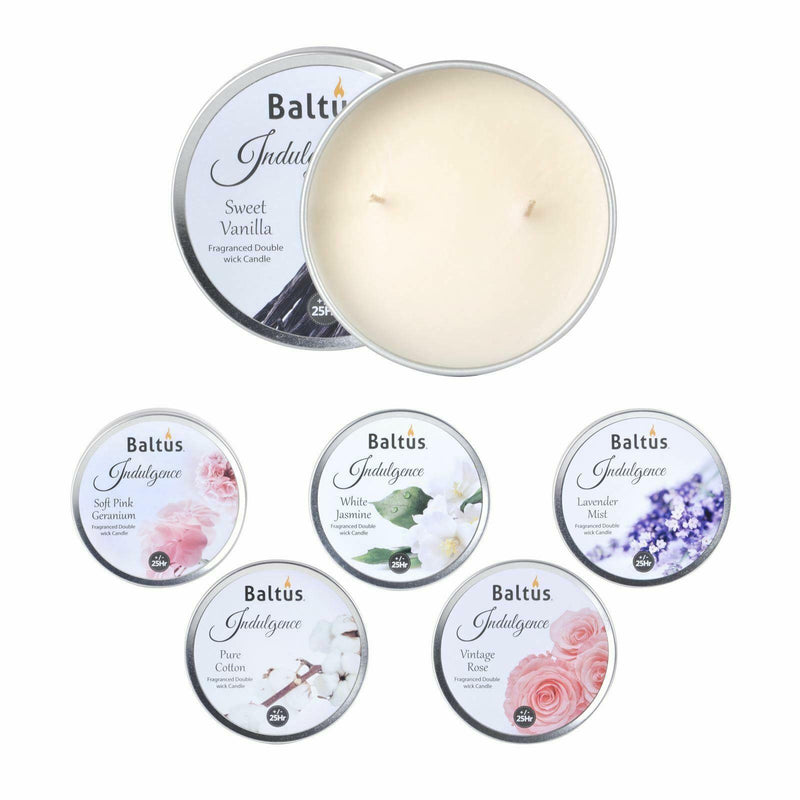 Baltus 25 Hour Scented 2 Wick Candle In Tin  ** CHOOSE LOVELY HOMELY SCENTS***